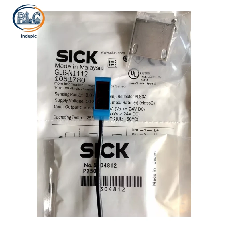 SICK GL6‑N1112 Miniature Photoelectric Sensor, NPN Output 10 m Sensing Range Diffuse Detection Sensor